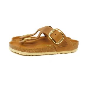 Birkenstock infradito cognac Gizeh Big Buckle