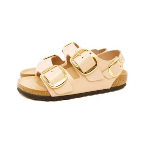 Birkenstock sandalo Milano Big Buckle High Shine New Beige
