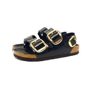 Birkenstock sandalo Milano Big Buckle nero