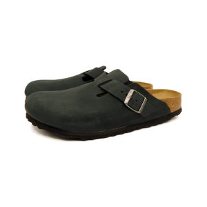 Birkenstock sabot Boston nero ingrassato