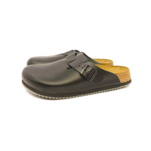 Birkenstock sabot Boston Super Grip nero