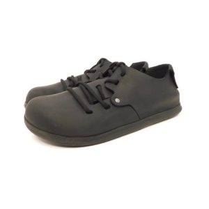 Birkenstock scarpa Montana pelle oliata nera