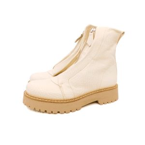 Patrizia Bonfanti tronchetto zip crema