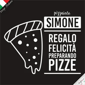 Grembiule "regalo felicità preparando pizze"