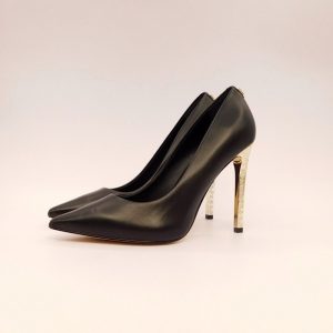 Guess décolleté nero tacco platino