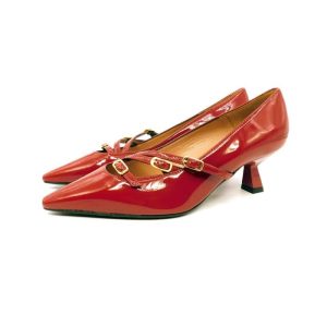 Les Autres décolleté vernice fibbiette