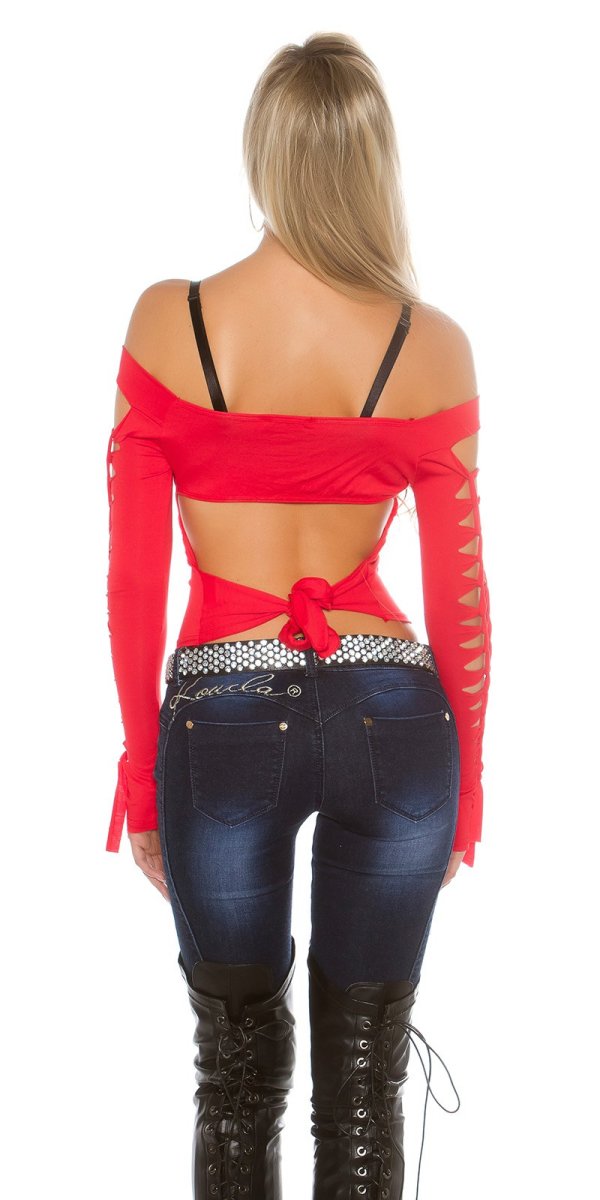 Maglia sexy MA001  rossa - immagine 3