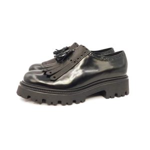 Uma Parker scarpa frangia nera